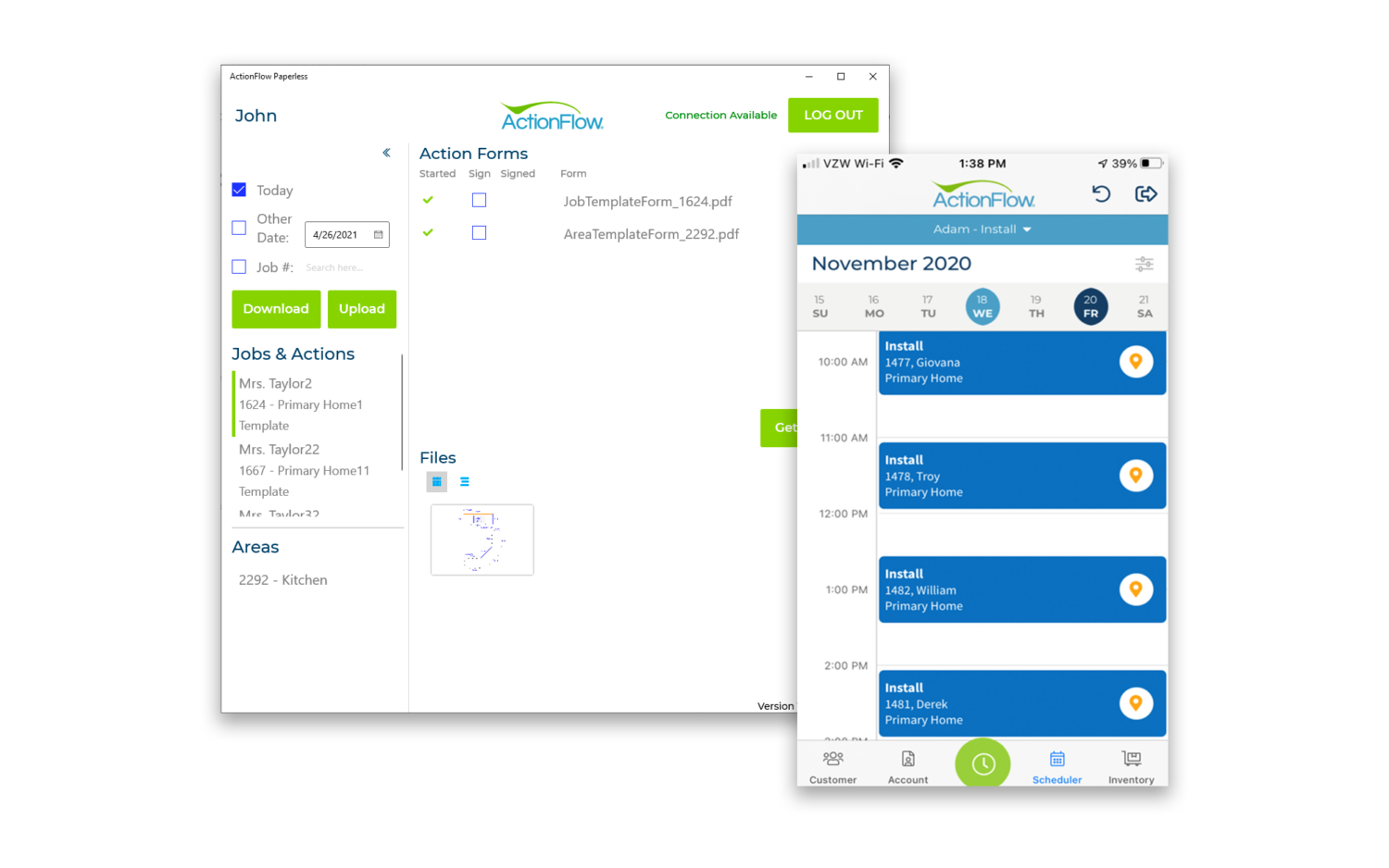 Paperless App ActionFlow