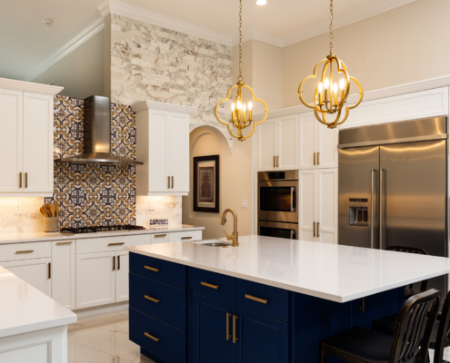 Modern White Kitchen in Estate Home